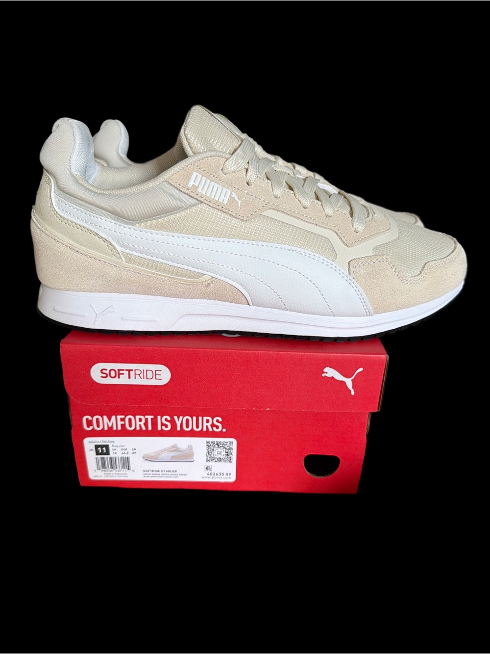 Puma ST Miler Beige/White Mens size 11 *NEW* - Picture 3 of 11